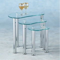 Clara Clear Glass Nest of Tables